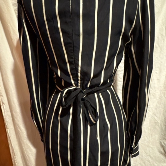 Essue black and cream striped dress, M - Picture 6 of 14